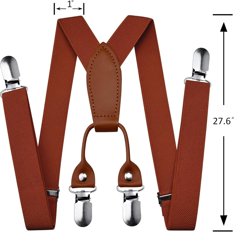 Branduce Adjustable Baby Boy Pre-tied Bow Tie and Suspenders Set Kids Y Back Suspenders with 4 Strong Clips - Image 3